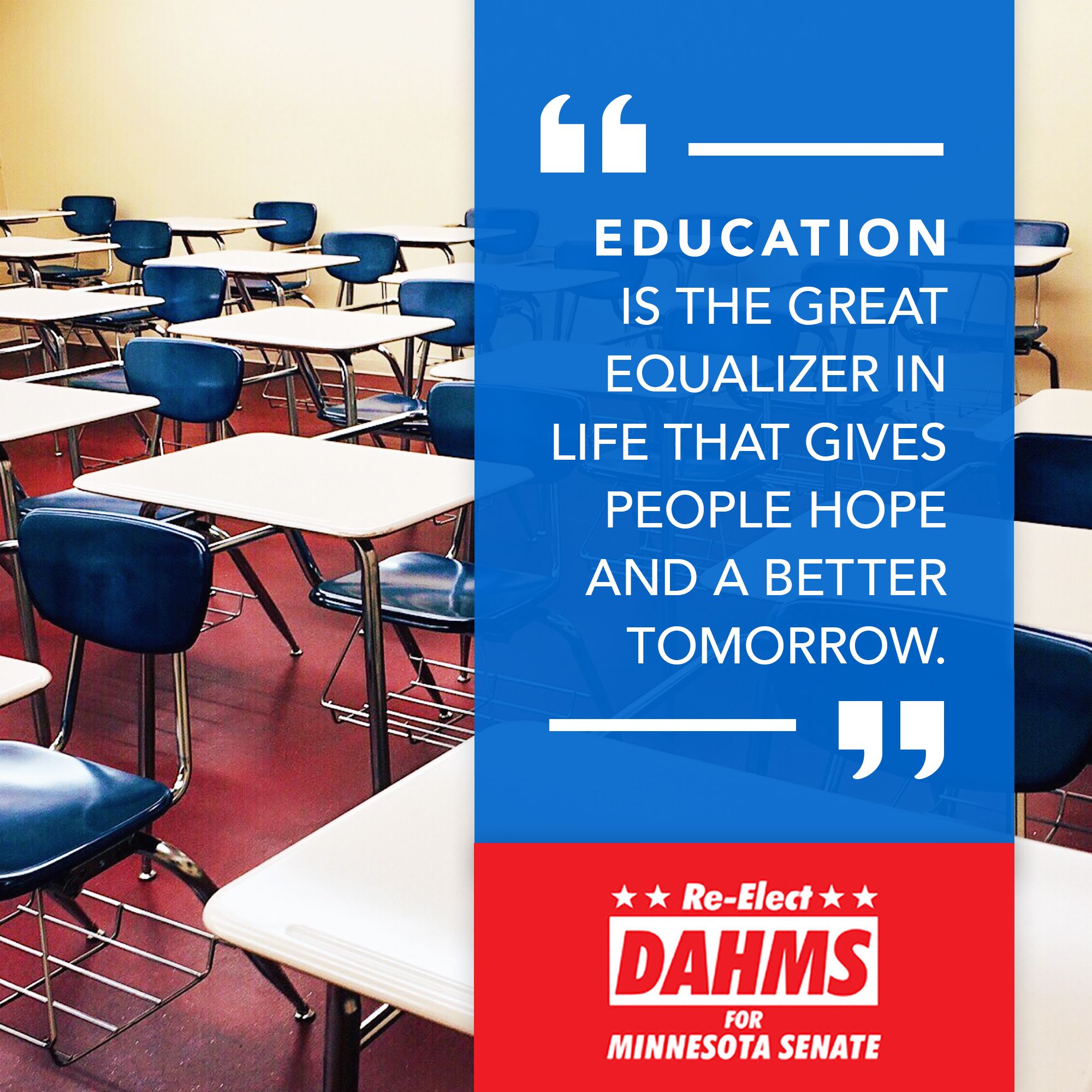 Senator Dahms on Education